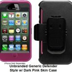 iPhone 4 4s Dark Pink Defender Style Unbranded