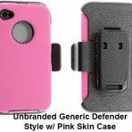 iPhone 4 4s Light Pink Defender Style Unbranded