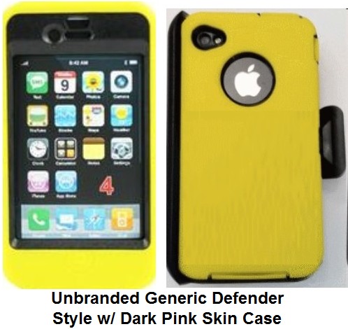 Yellow iPhone4s Otterbox Defender style case