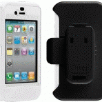 iPhone 4 4s OtterBox Defender White Skin Black Holster