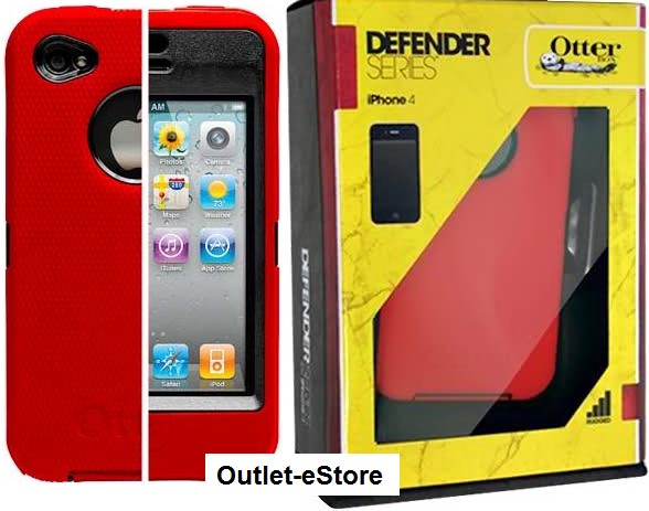 Otterbox Defender Red Case for iPhone4